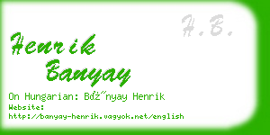 henrik banyay business card